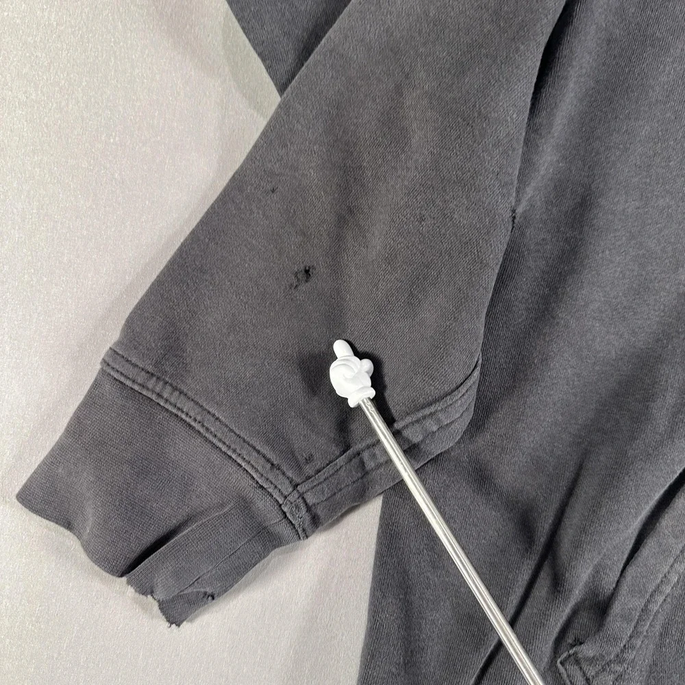 The North‎ Face Hoodie Mens Medium Gray Fleece Pullover Sweatshirt Logo Graphic